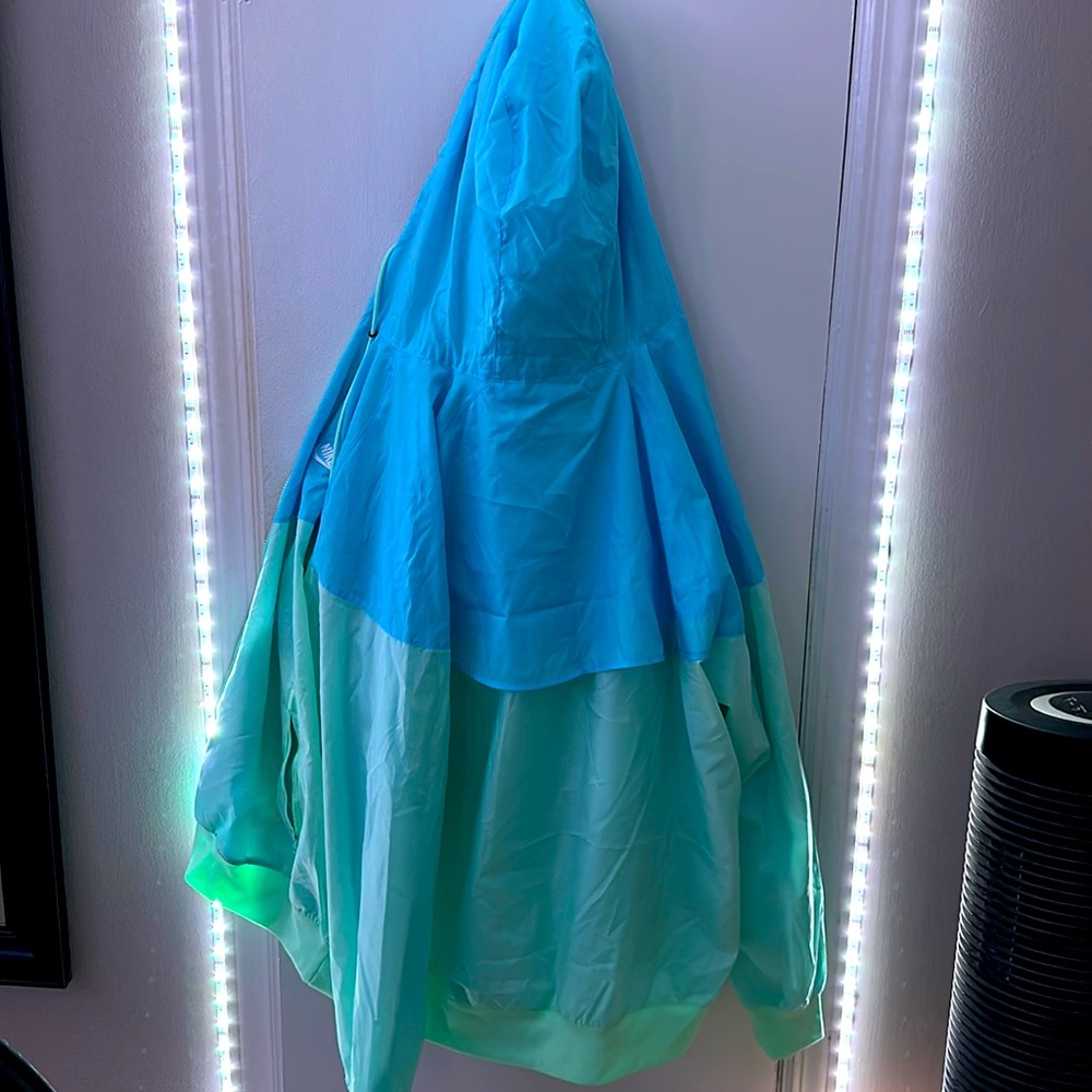 Blue and Green Nike Windrunner - Men